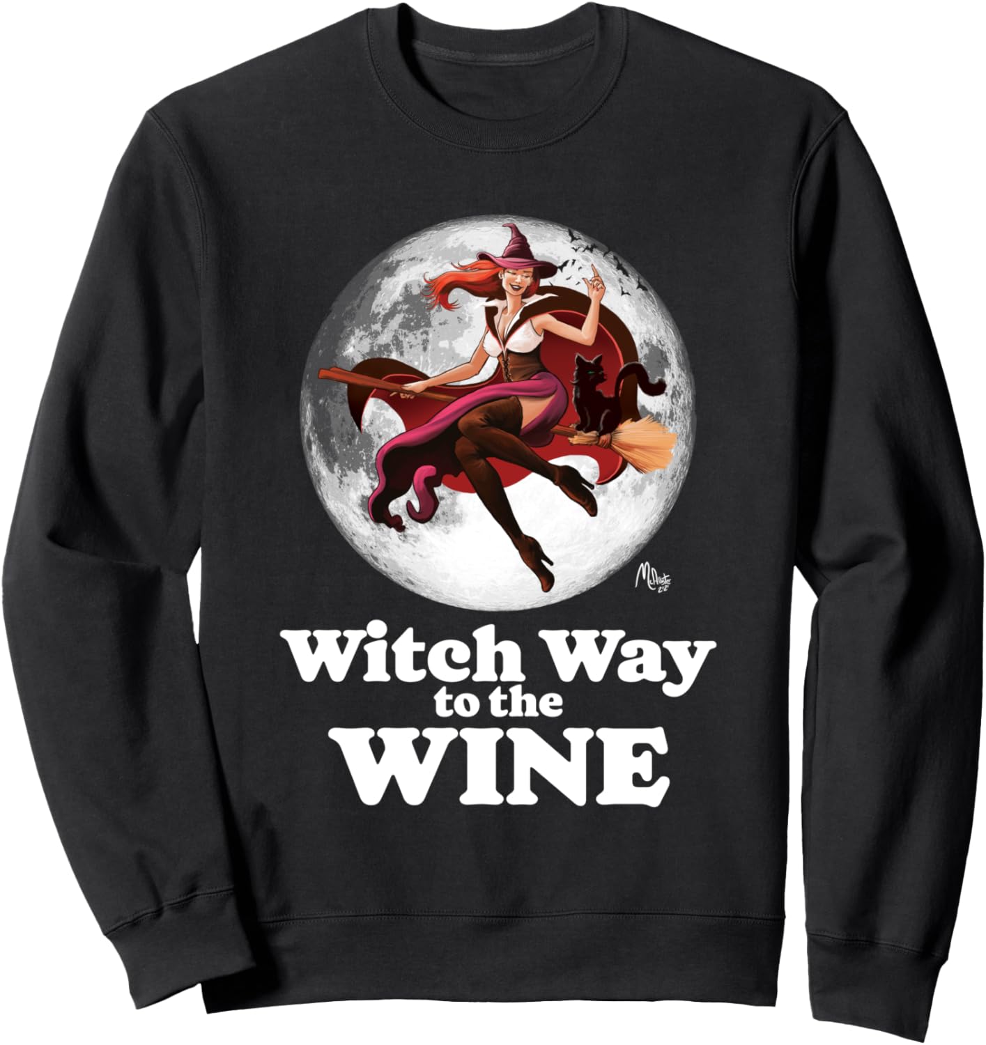 

Милая толстовка с графическим рисунком на тему Хэллоуина Путь ведьмы к вину (DOTD) Dawn Of Time Dudes, черный