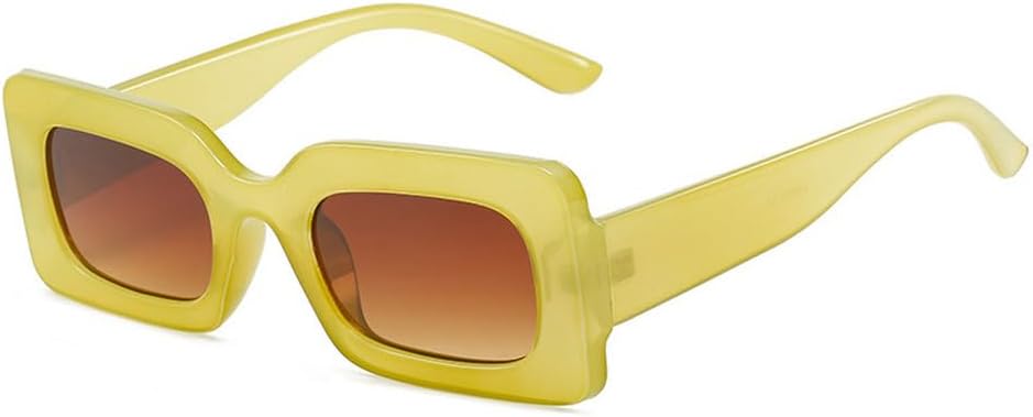 

Популярные модные прямоугольные солнцезащитные очки-гелевые очка для женщин, ретро-очки с градиентным переходом цвета, защита от УФ-излучения UV400 для мужчин HVTVTLA, Green Tea