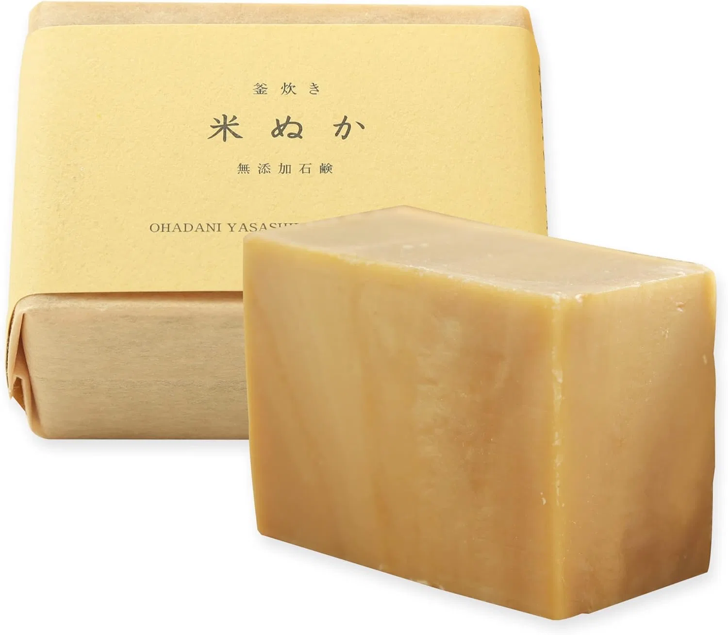 Мыло для лица и тела рисовые отруби Additive-Free Soap Honpo 140 г коричневый