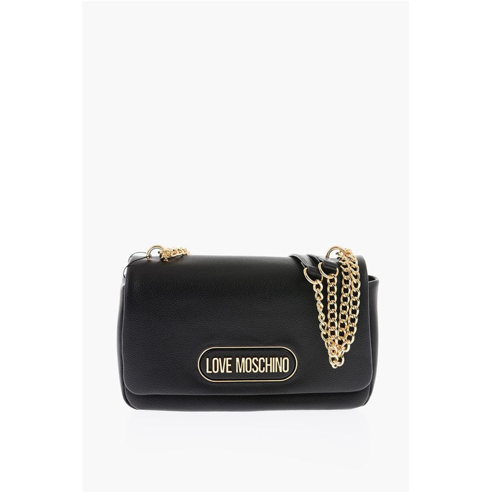 

Сумка через плечо LOVE из текстурированной искусственной кожи с золотым логотипом Moschino, Black