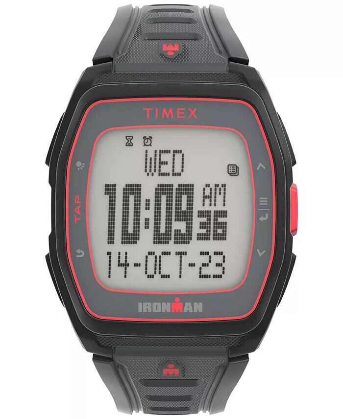 

Часы унисекс Ironman T300 Digital, черный силиконовый ремешок, 42 мм Timex
