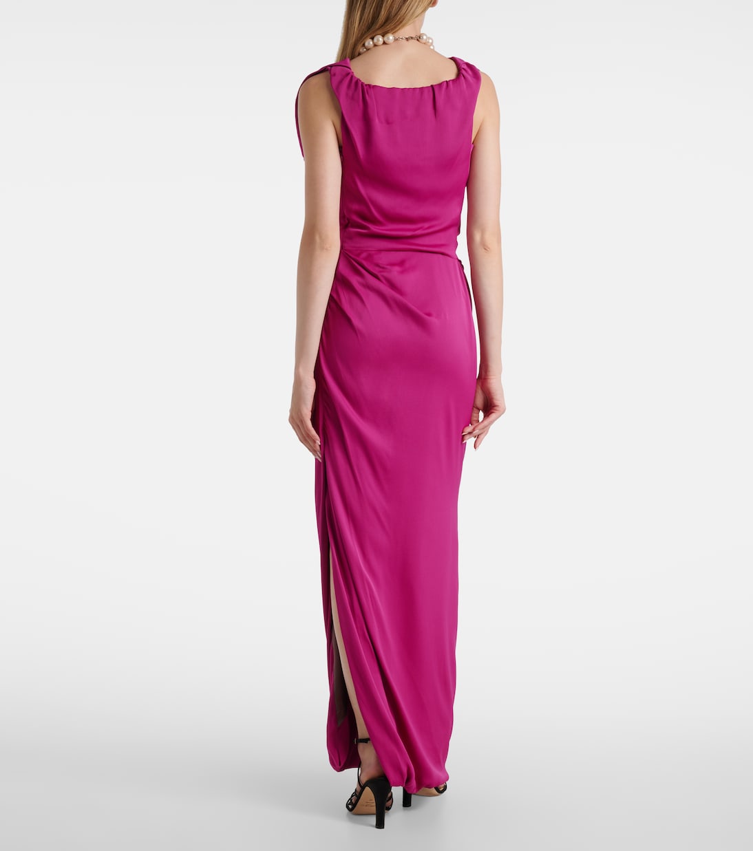 Длинное платье макси с драпировкой Ginnie Amber Vivienne Westwood, AW25-Fuchsia — фото 3