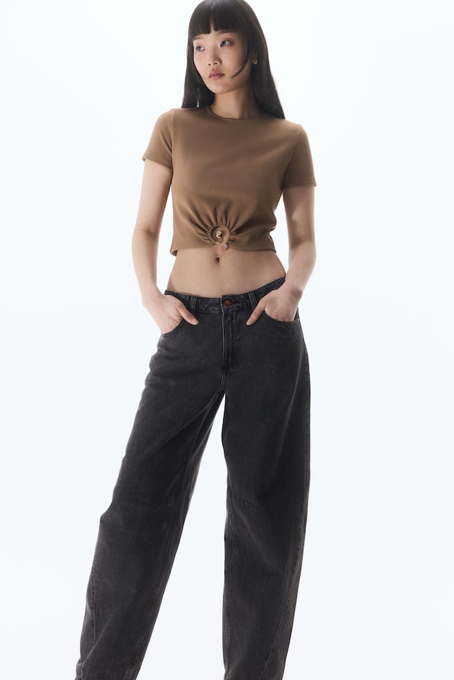 

Джинсы Barrel Regular H&M, черный