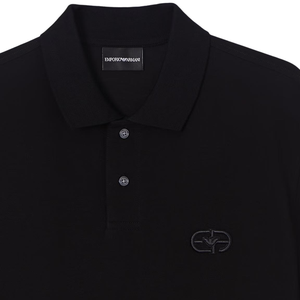 Футболка-поло SS26 для мужчин EMPORIO ARMANI, черный — фото 3