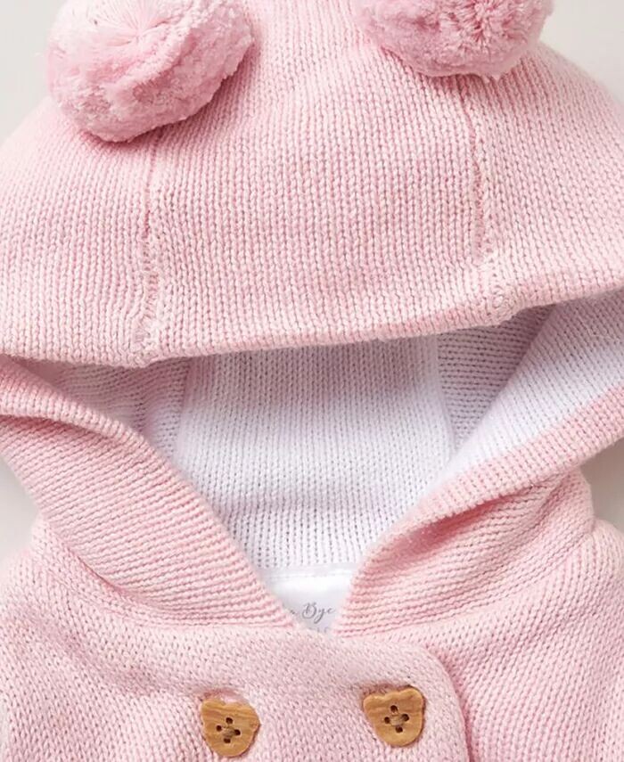 Вязаный комплект из 2 предметов: кофточка и штаны для девочек Rock-A-Bye Baby Boutique, розовый — фото 4