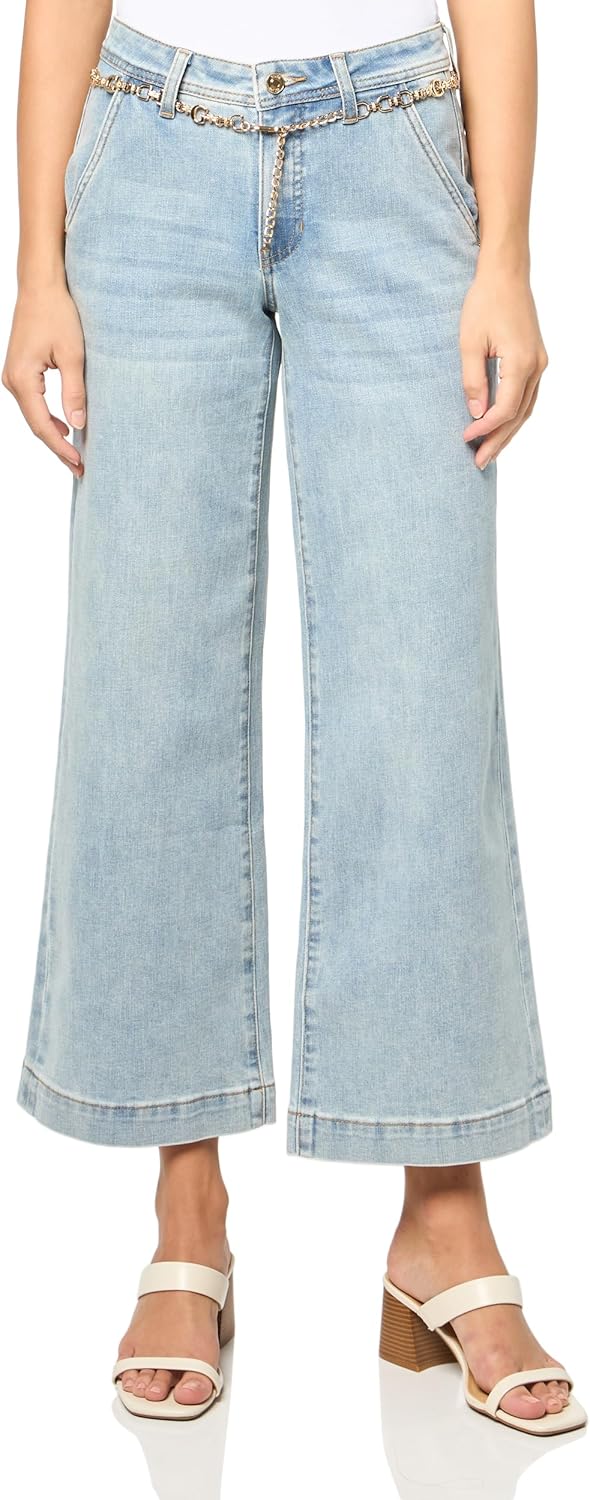 

Женские укороченные джинсы GUESS Eco Zoya Wide Leg, Believe It