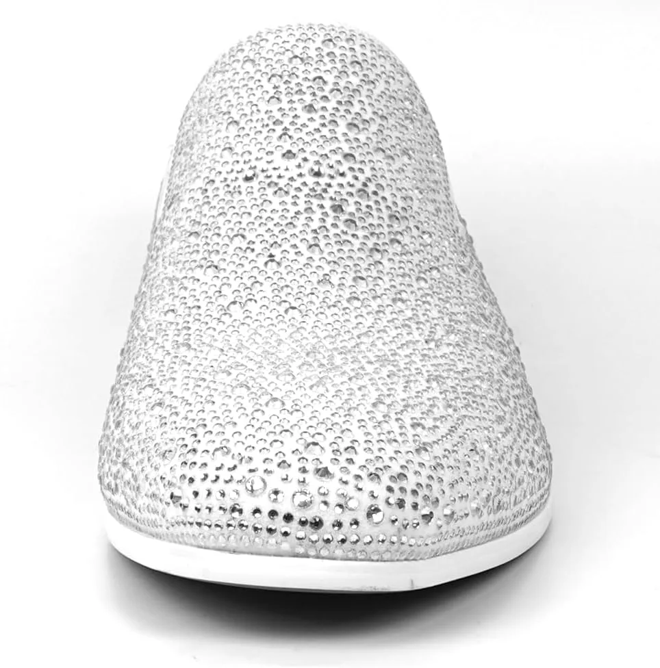 

Лоферы FI-7525 с кристаллами на замше Fiesso by Aurelio Garcia, белый