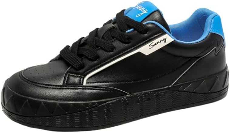 

Модные мужские кроссовки с низким верхом и толстой подошвой - легкие, удобные, с приятной для кожи внутренней отделкой, молодежные и энергичные, с противоскользящей подошвой Clolinde, черный