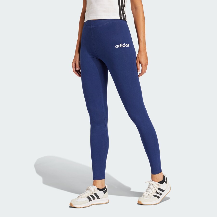 Узкие тренировочные брюки ADIDAS SPORTSWEAR Essentials, темно-синий — фото 2