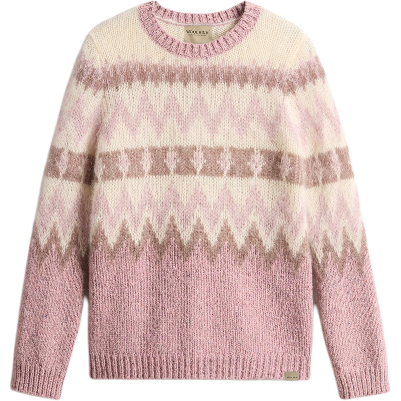 

Свитер с жаккардовым узором и круглым вырезом WOOLRICH, цвет коньячный бренди