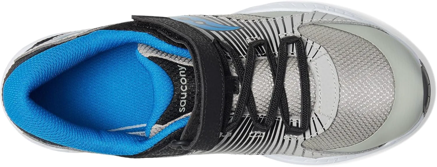 Кроссовки Saucony Unisex-Child Velocer a/C (маленький/большой ребенок), серый/черный/синий — фото 2