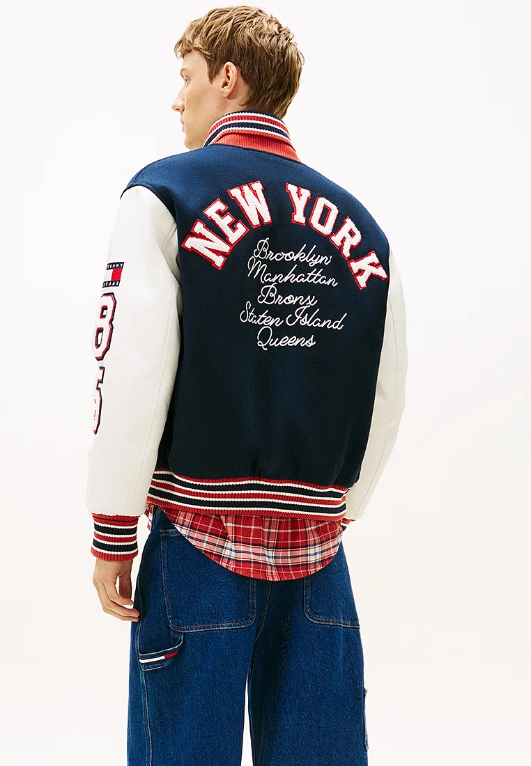 Куртка, с нашивками, Tommy Jeans Tommy Hilfiger, темно-синий — фото 2