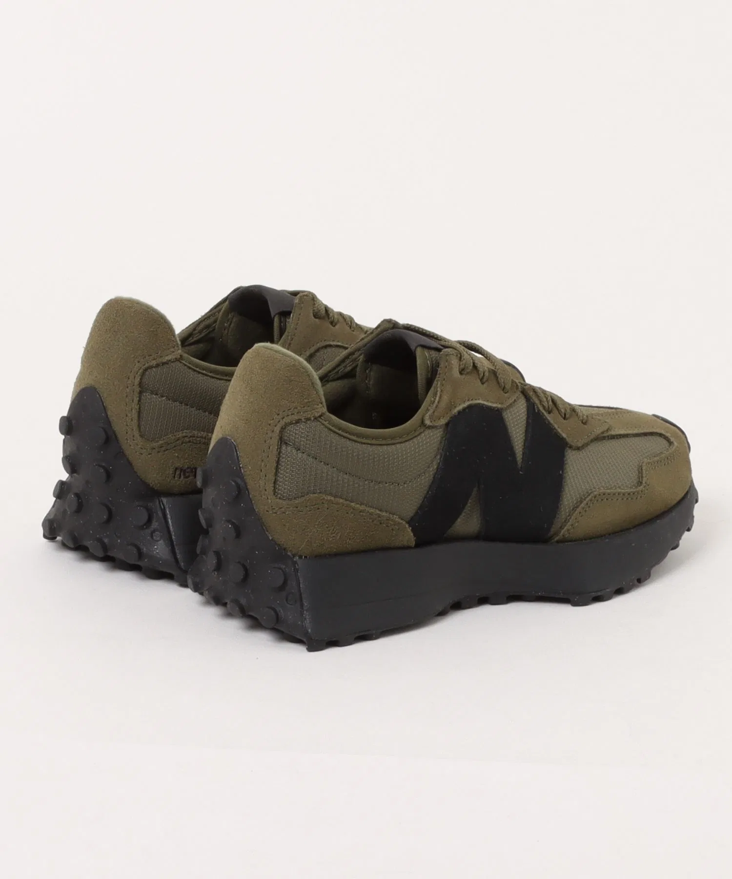 Мужские кроссовки New Balance U327 из замши и кожи хаки — фото 2