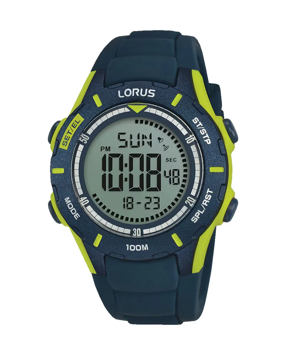 

Детские силиконовые мужские часы R2365MX9 с синим ремешком Lorus