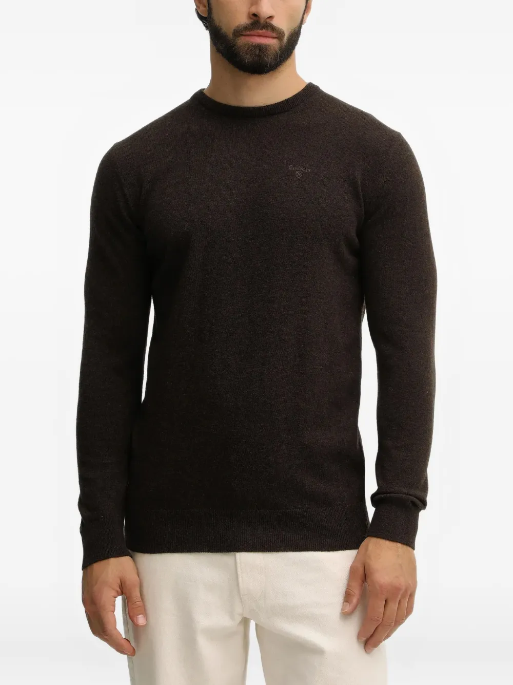 

Свитер с логотипом Barbour, коричневый