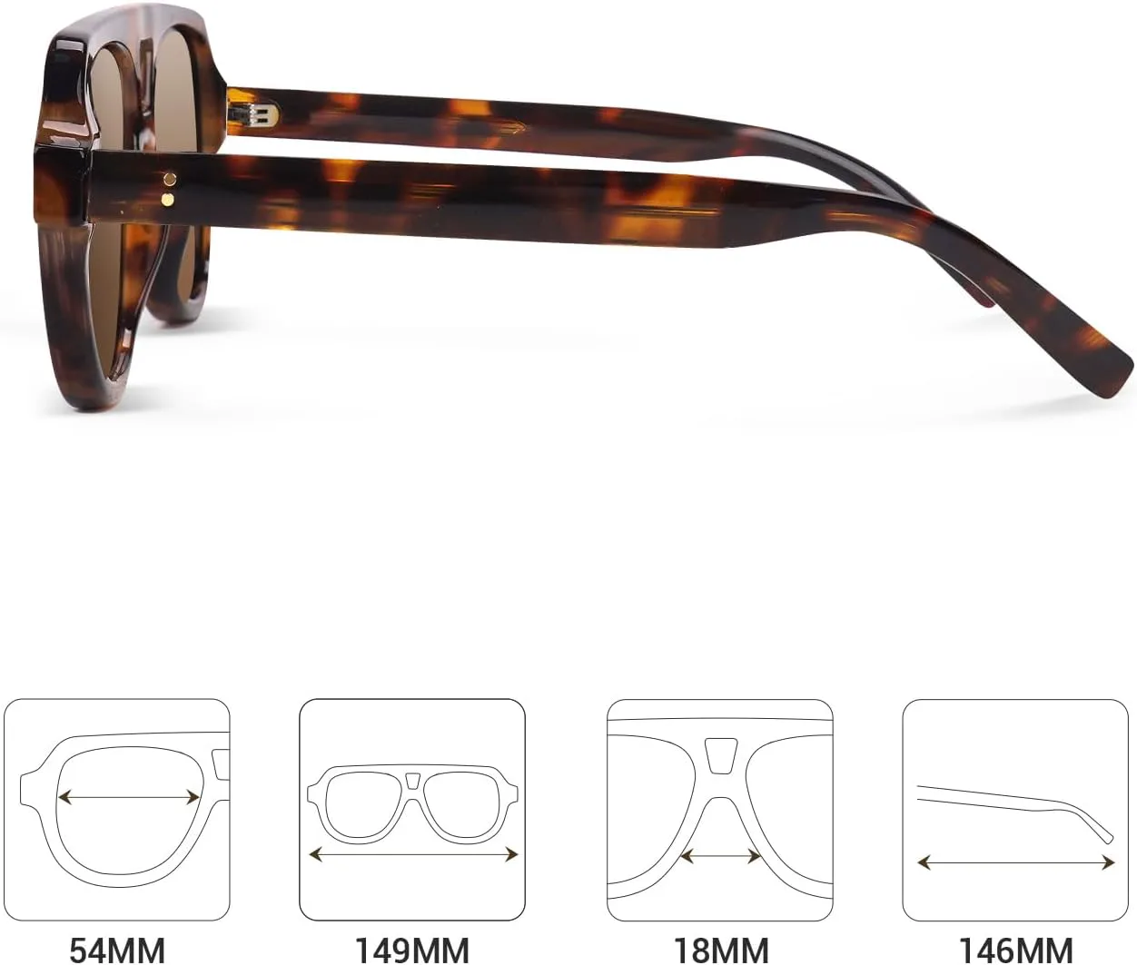 

Солнцезащитные очки DrRelax Retro Square Aviator для женщин в стиле 70-х, с плоской оправой и поляризованными линзами, 2 Pack-tortoise Gradient Brown/Yellow