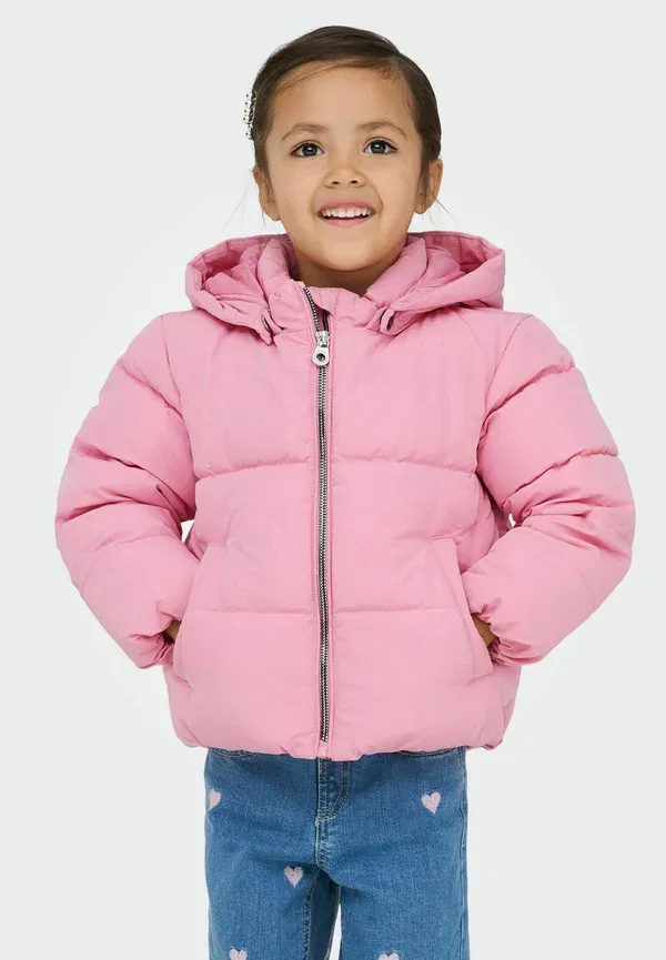 Пуховик kmgdolly puffer winter jacket Only Mini, морской розовый — фото 2