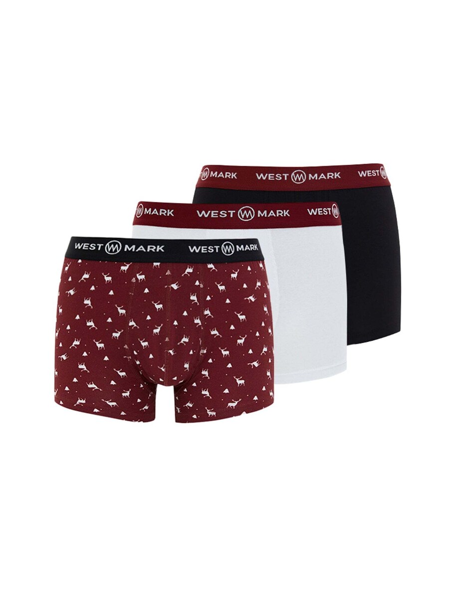 

Боксерские шорты WESTMARK LONDON X-Mas, цвет Bordeaux/Black/White