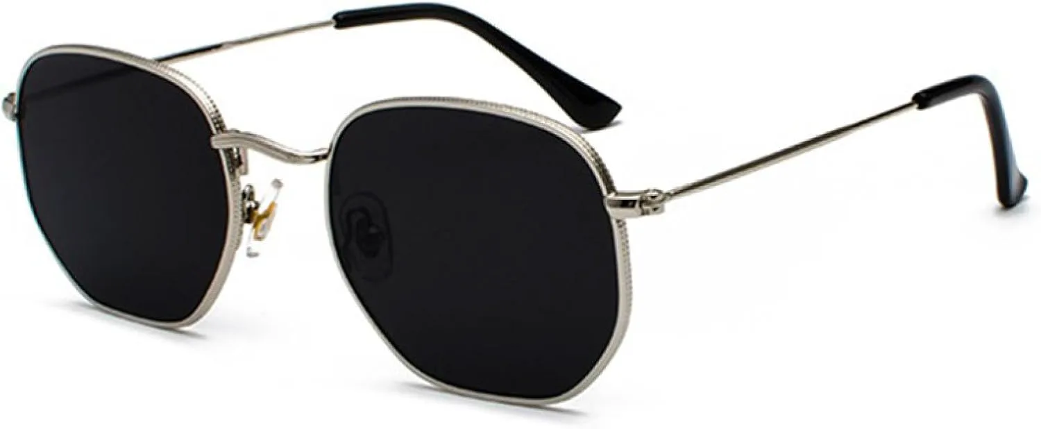 

Мужские и женские солнцезащитные очки, солнцезащитные очки в стиле ретро, ​​металлическая оправа, защита от УФ-излучения UV400 SZVVBKK, C08 Silver Blackgrey