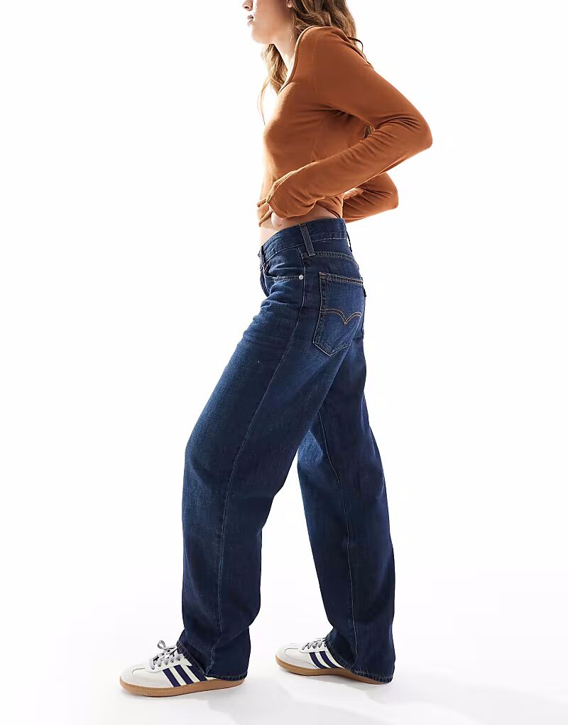 Джинсы Levi's Baggy Dad темно-синего цвета — фото 3