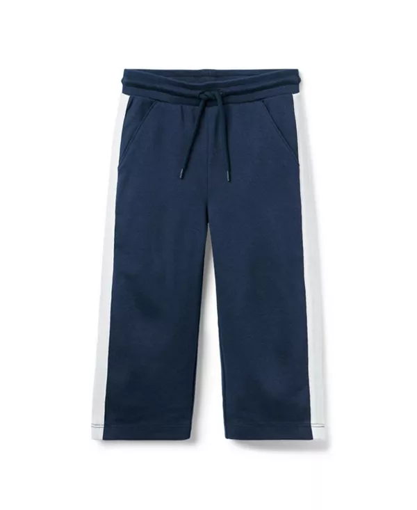 

Брюки понте в полоску с широкими штанинами для девочек - для малышек, детей постарше. Janie And Jack, синий