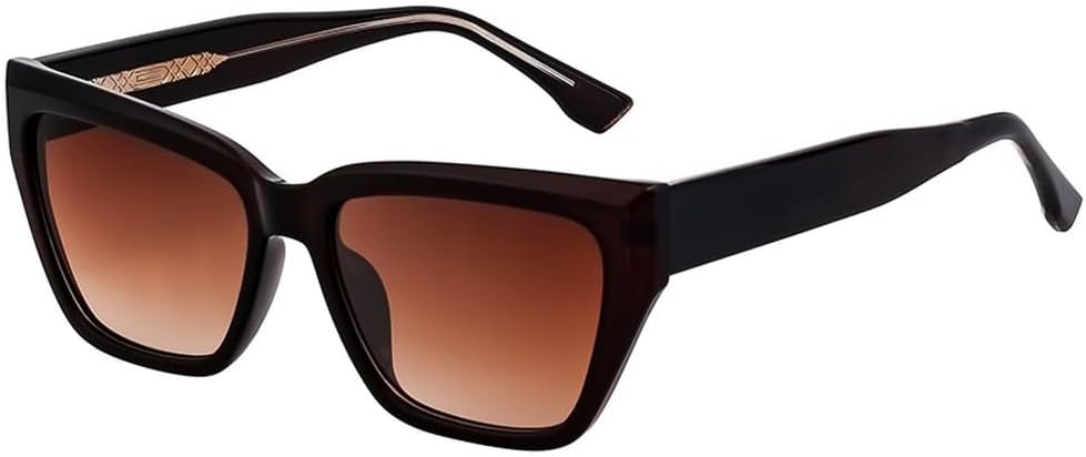 

Мужские солнцезащитные очки большого квадратного размера в модной многоугольной оправе в стиле панк, ретро-очки «кошачий глаз» для активного отдыха. Женские очки-«кошачий глаз» WNCKSQ, C2doublebrown