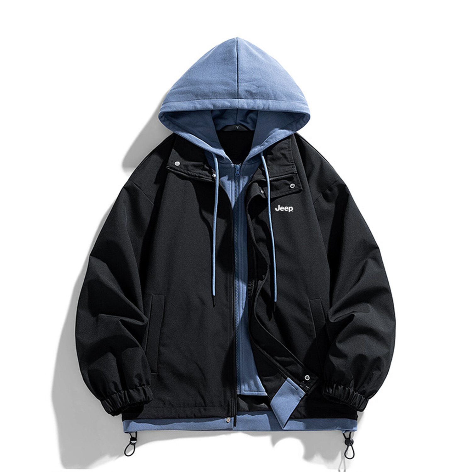 

Куртка унисекс Jeep, цвет Black/Light Heather Gray