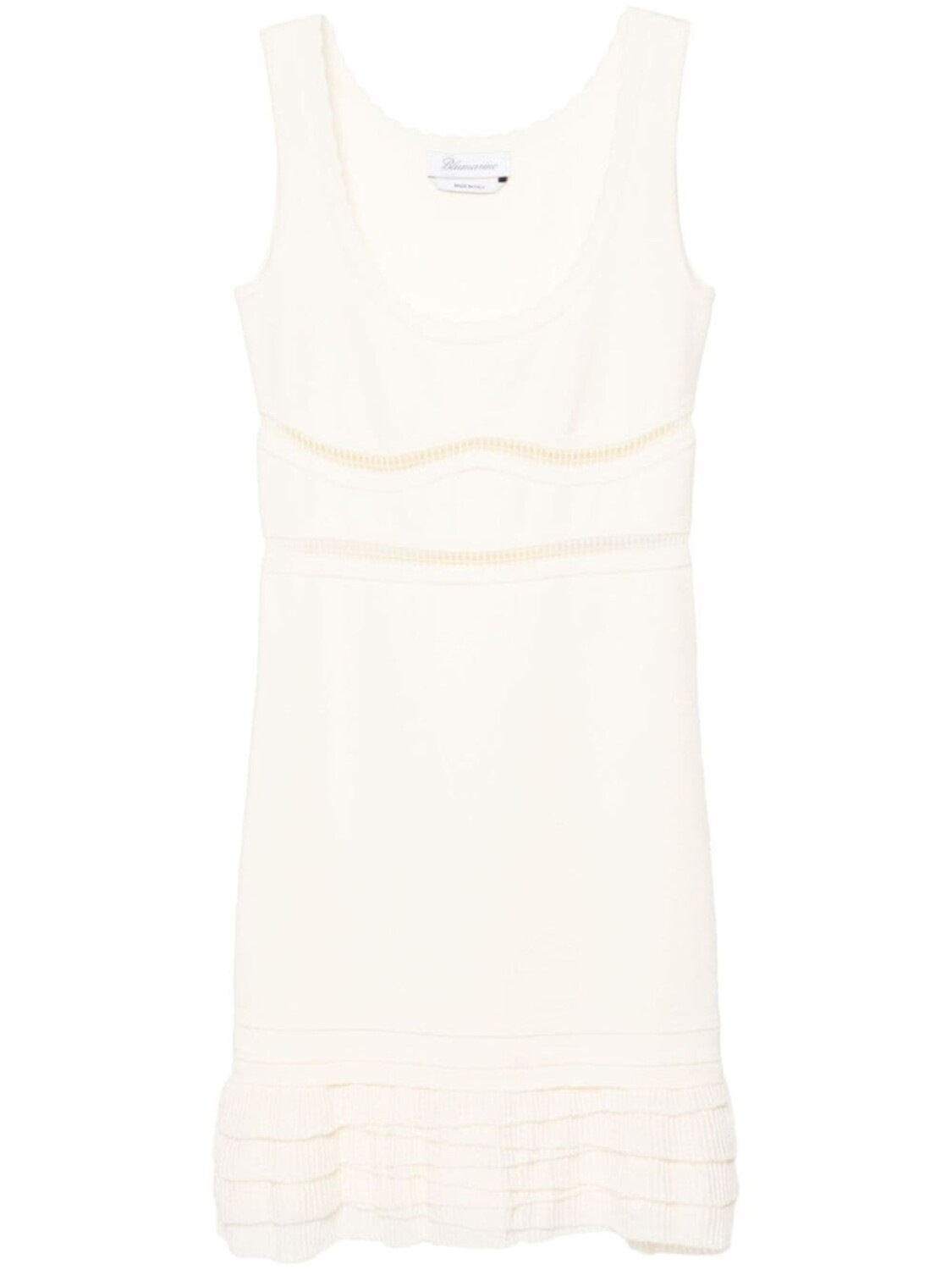 

Blumarine платье мини в рубчик, белый