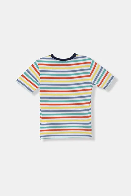 Футболка детская полосатая United Colors of Benetton, мультиколор — фото 2