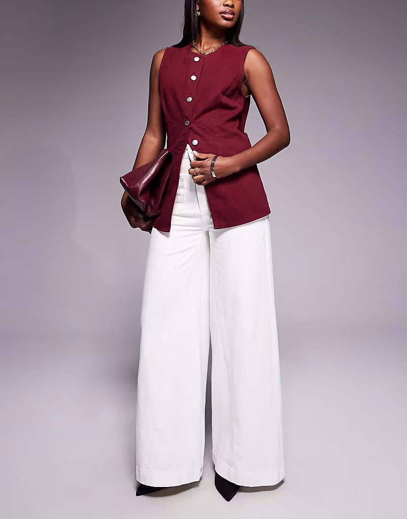 

Джинсы 94 суперширокого кроя белого цвета Abrand Jeans