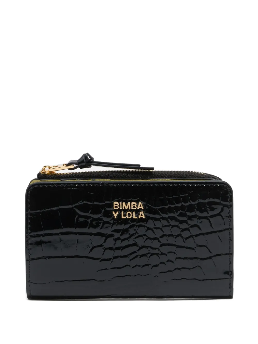 

Кошелек на молнии с эффектом кожи крокодила Bimba y Lola, черный
