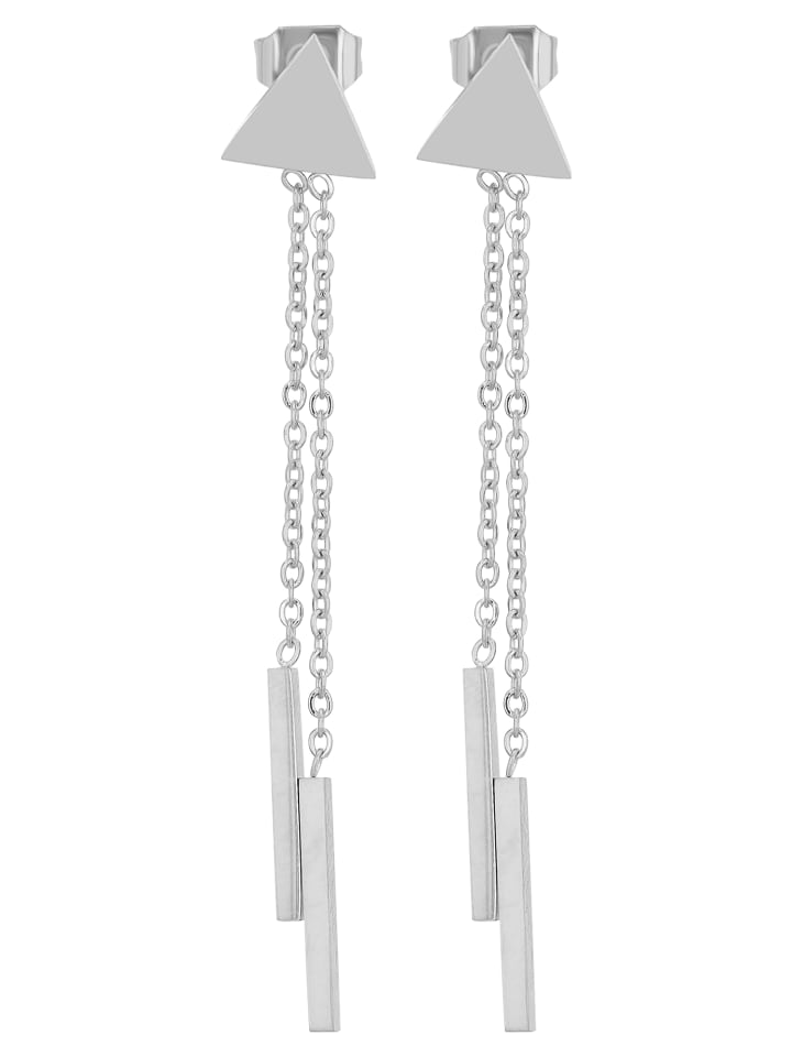 

Adeliás Женские серьги - Серьги-гвоздики из нержавеющей стали серебристого цвета