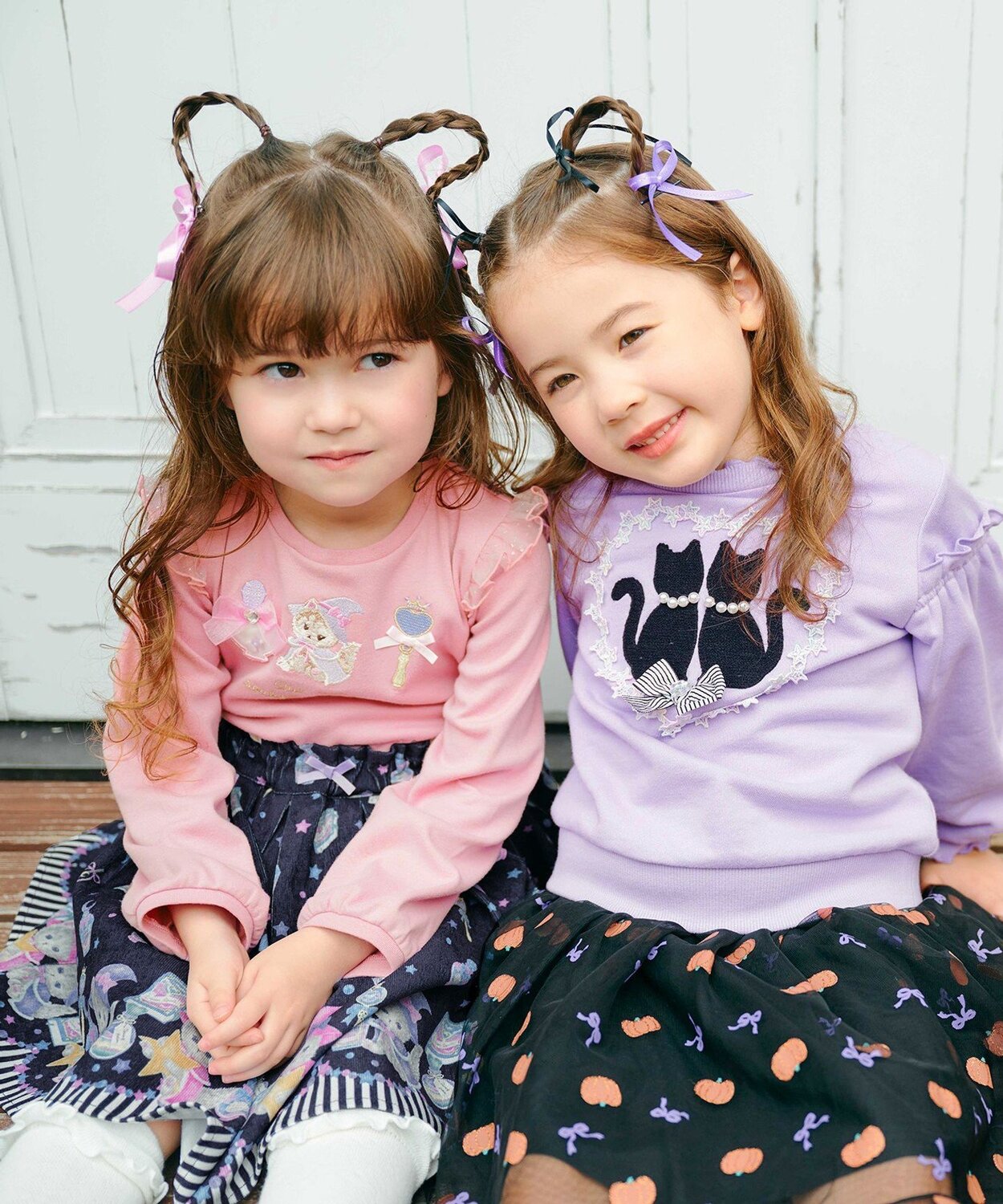 Флисовая толстовка с силуэтом кошки ANY KIDS, Lavender [082]
