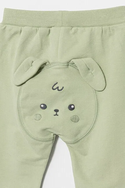 Спортивные штаны хлопок jogger United Colors of Benetton, зеленый — фото 2