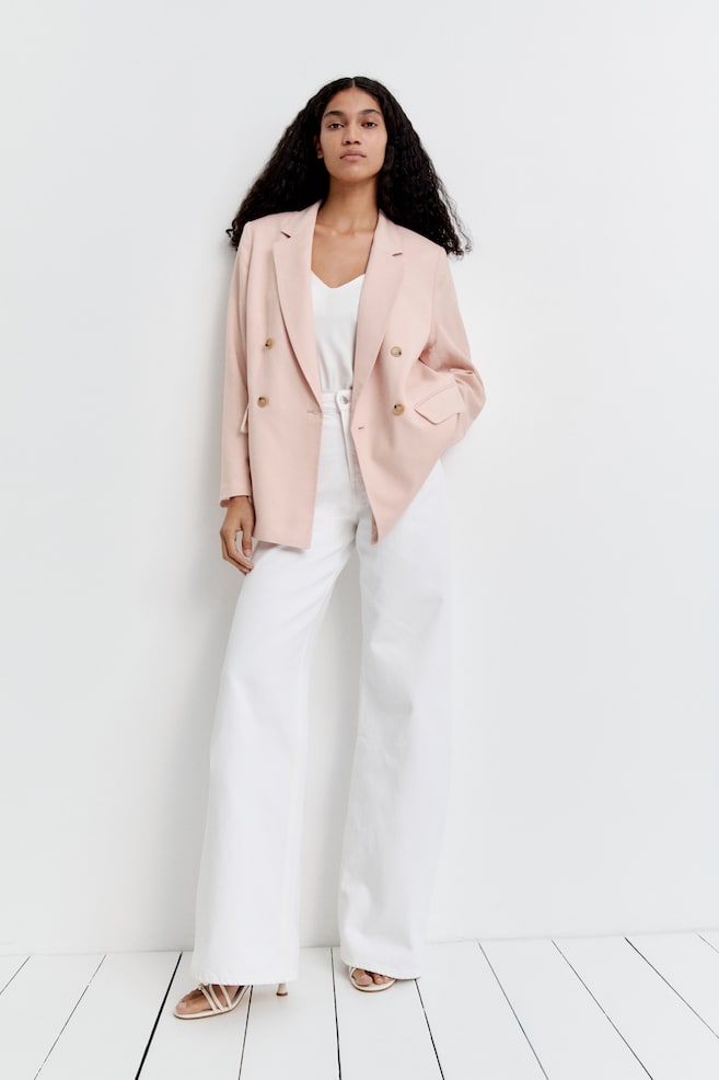 

Блейзер из льняной смеси H&M, розовый
