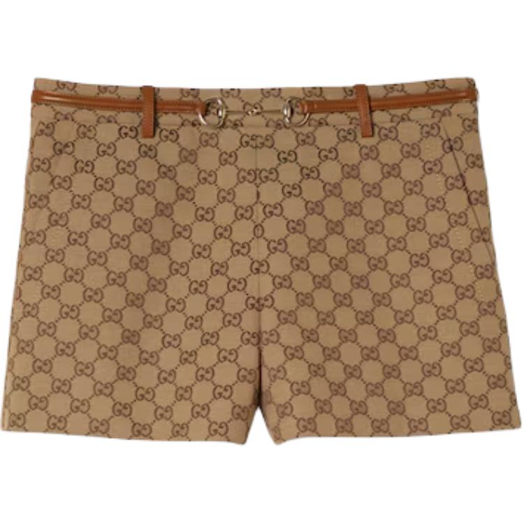 

Шорты с деталью Horsebit Gg GUCCI, коричневый