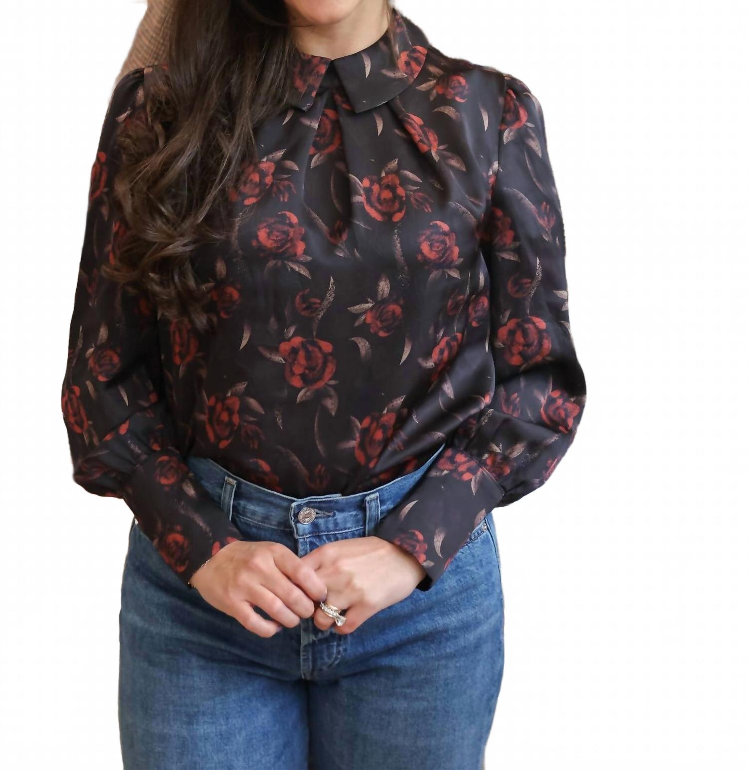 

Anonyme Топ с длинными рукавами Roselyn, черный