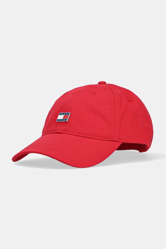 

Хлопковая кепка с козырьком Tommy Jeans, красный