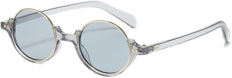 

Солнцезащитные очки UV400 с металлическими круглыми заклепками в стиле панк, градиентные, для женщин и мужчин, для бега и занятий спортом на открытом воздухе UYPTK, Gray Light Gray