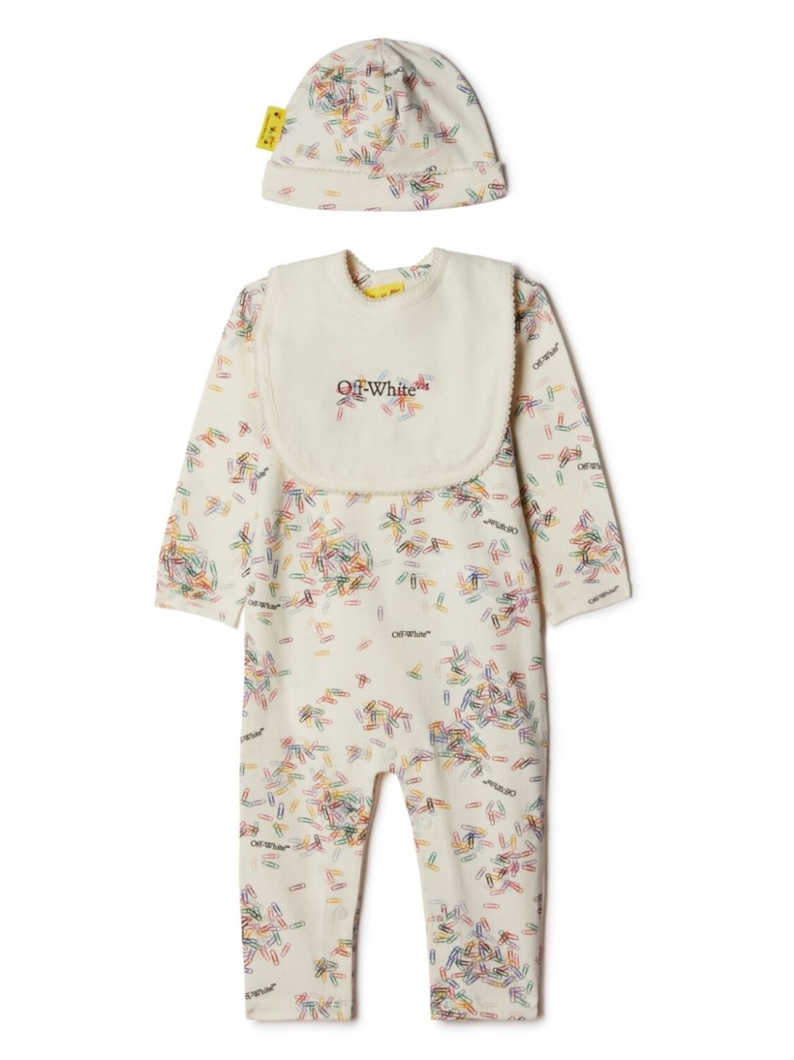 

Комплект для новорожденного с принтом Off-White Kids, бежевый
