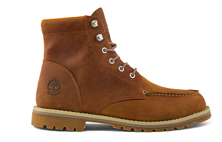Мужские ботинки Timberland водонепроницаемые с логотипом, коричневый — фото 2