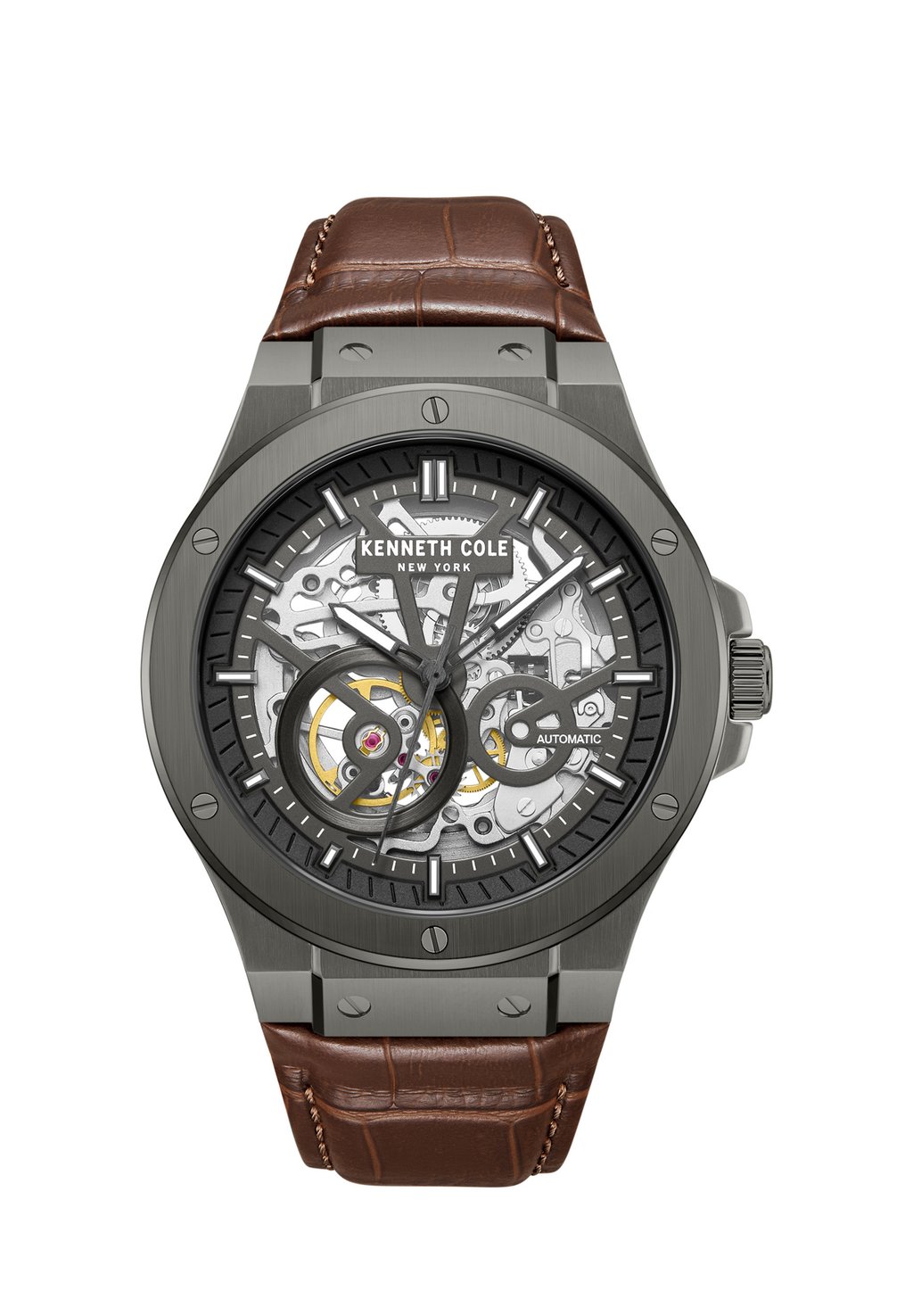 

Часы с хронографом ROUND Kenneth Cole, цвет Gun Brown
