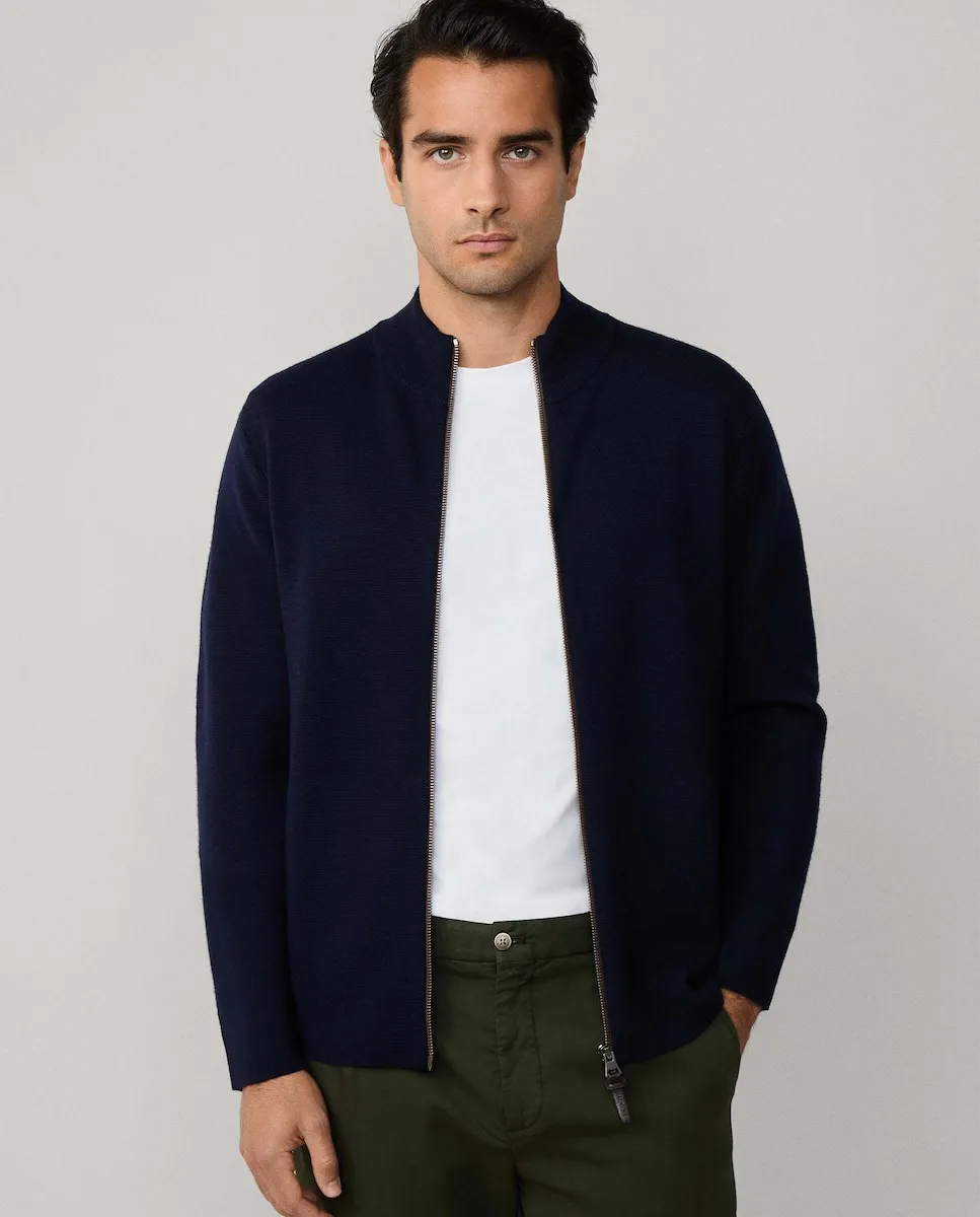 

Кардиган MILANO на молнии Hackett, темно-синий