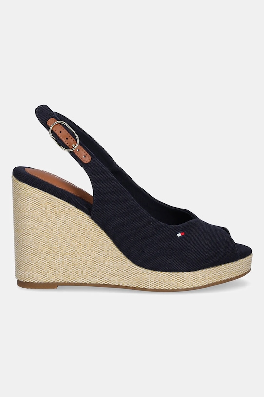 Сандалии Flag High Wedge Espadrille на ремешке Tommy Hilfiger, темно-синий — фото 2