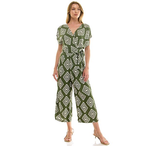 

Женский комбинезон гаучо с запахом Luxology, Olive Cream