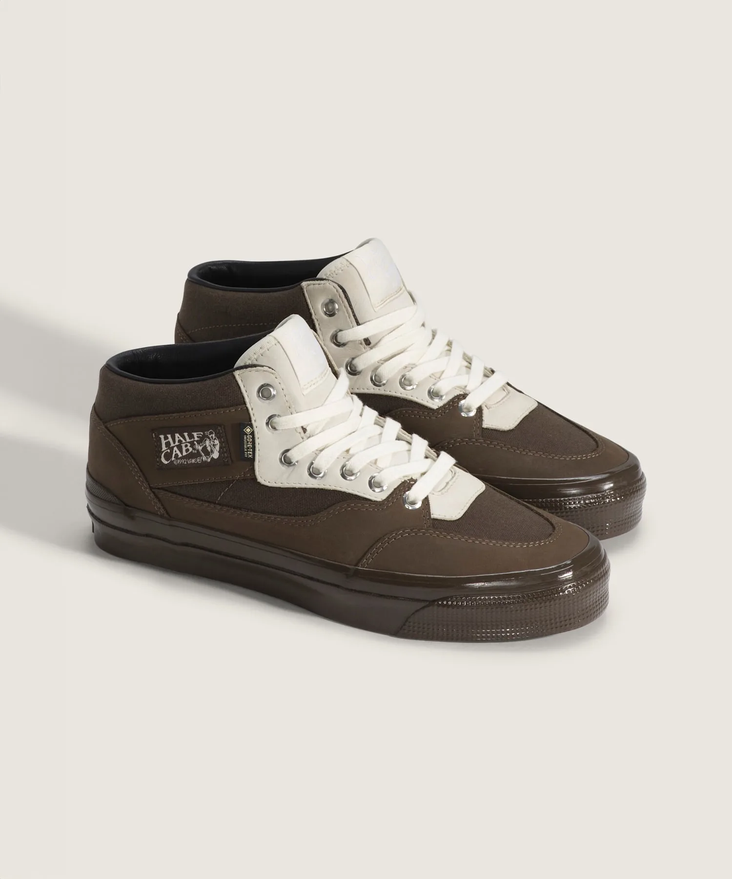 Кроссовки из натуральной кожи с Gore-TEX Half Cab 33 GTX Stockholm C VANS темно-коричневые — фото 2