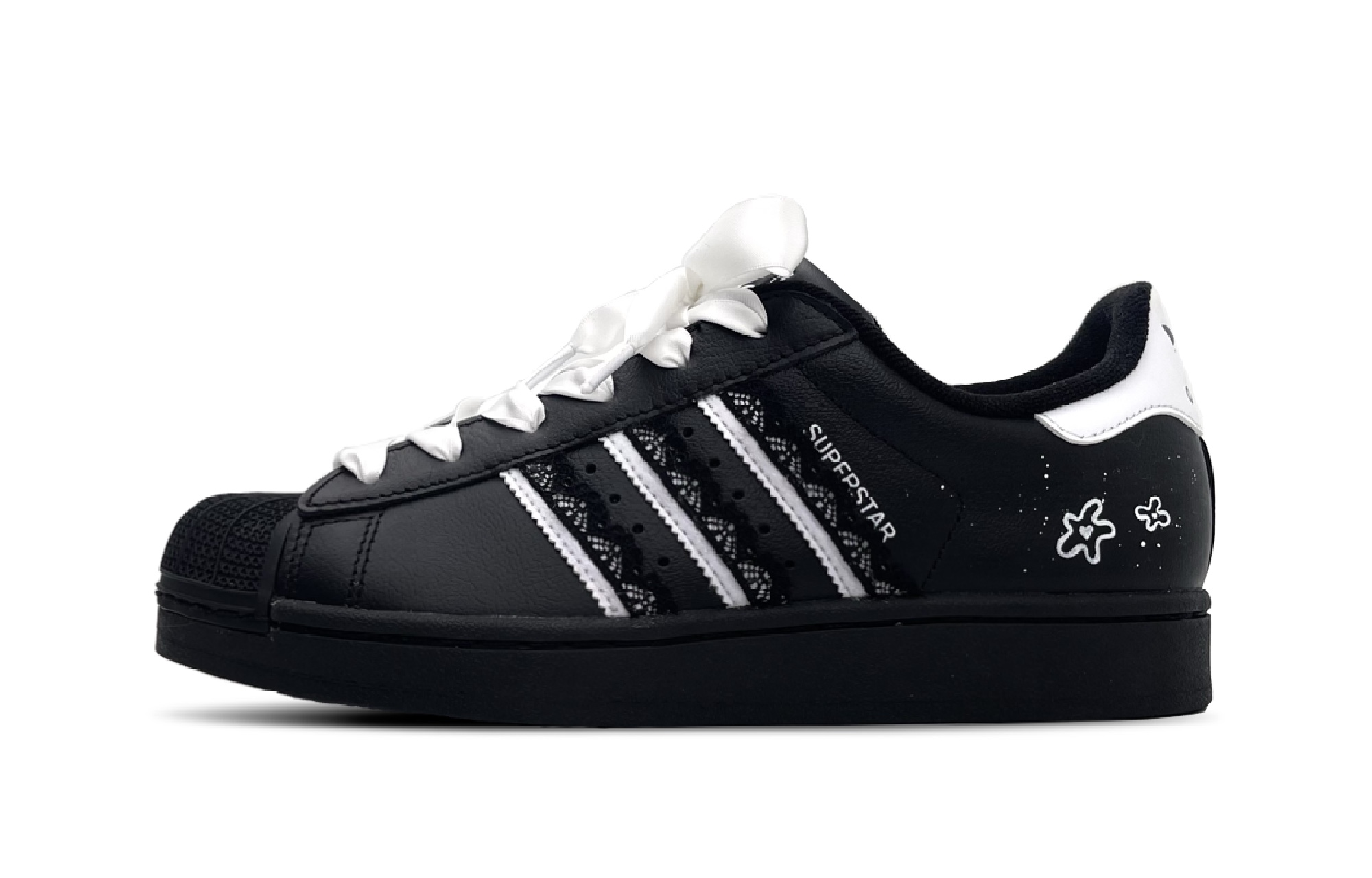 

Детские кроссовки для скейтбординга Superstar 2 Low Top для подростков Adidas Originals, черный/белый