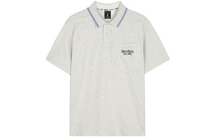 

Поло светло-серый меланж Men's Light Heather Skechers, светло-серый