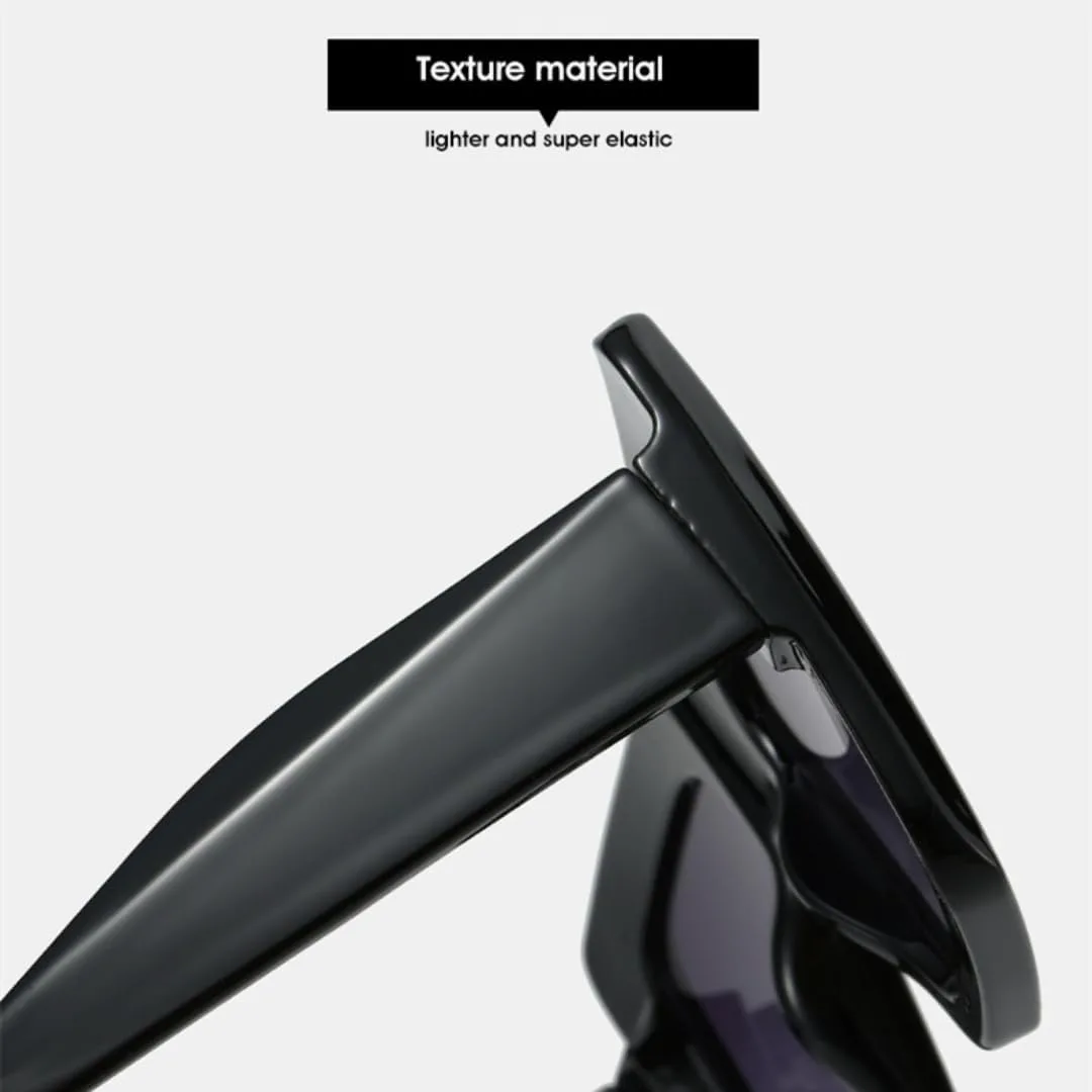 

Ретро большие квадратные солнцезащитные очки для женщин, модные градиентные очки с защитой от УФ-излучения UV400 для мужчин, панк-стиль TVTBBVV, Black Gray Gradient