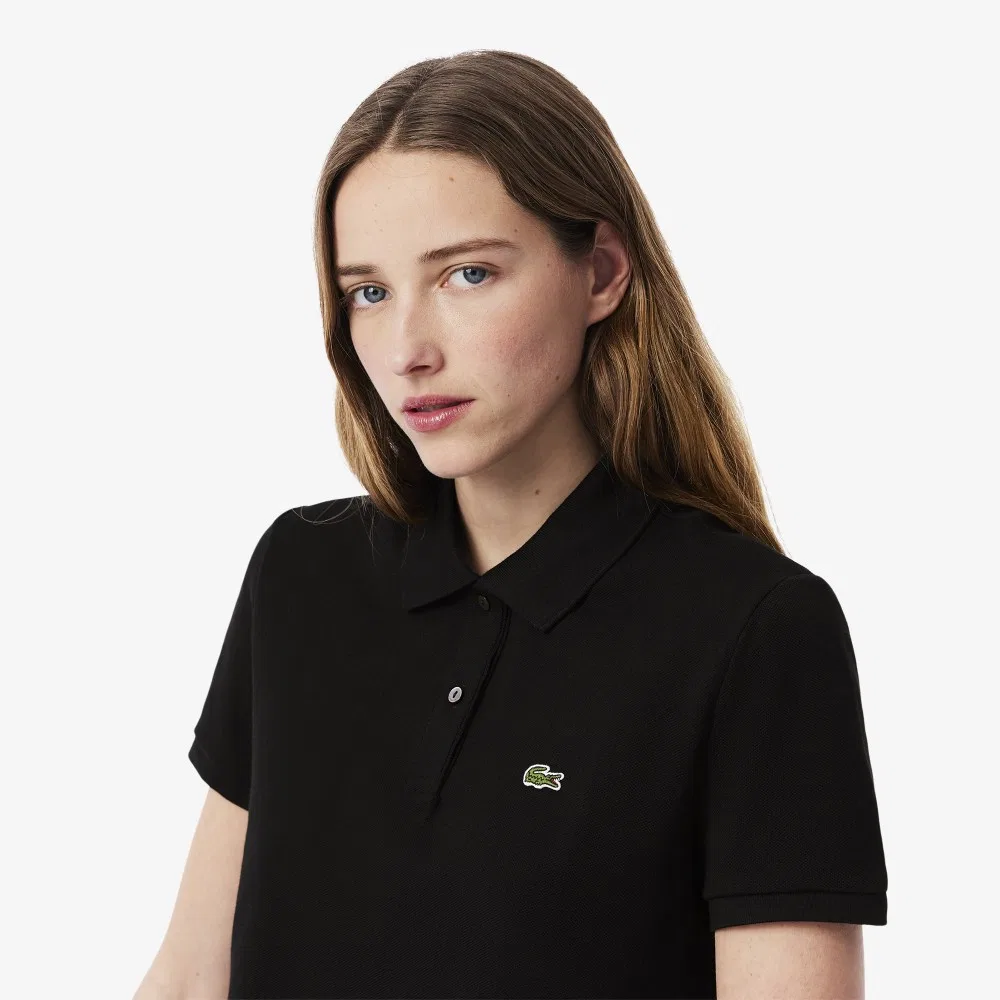 Футболка поло Lacoste, классическая, чёрная — фото 2